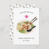 Jij en ik Pho-Ever | Pho Soup-Valentijn Notitiekaartje (Voorkant / Achterkant)