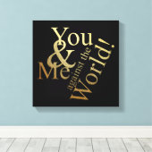 JIJ EN IK TEGEN DE WERELD CANVAS AFDRUK (Insitu (Houten vloer))