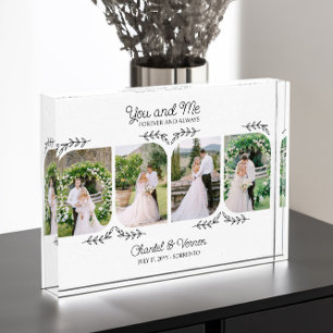 Jij en ik voor altijd en eeuwig Elegante Blad Brui Fotoblokken