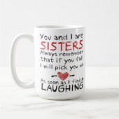 Jij en ik zijn Sisters Coffee Mok (Links)