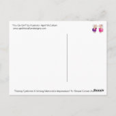 JIJ GAAT MEID! Borstkanker Briefkaart (Achterkant)