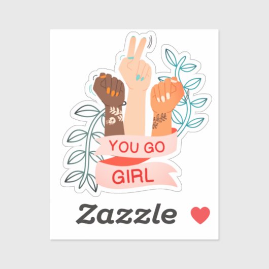 Jij gaat Meisje Sticker (Vel)