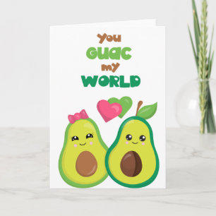 Jij Guac mijn wereld liefde verjaardag Avocado Kaart