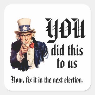 Jij hebt dit bij ons gedaan vierkante sticker