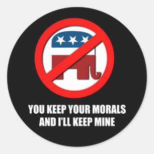 Jij houdt je moraal en ik de mijne ronde sticker