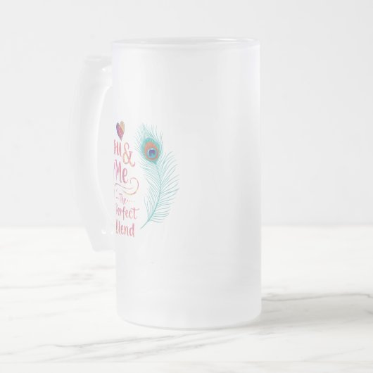 Jij & ik: de perfecte combinatie | romantisch matglas bierpul (Voorkant links)