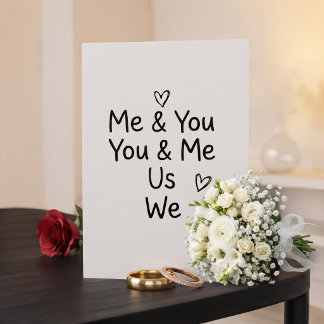 Jij & Ik, Ik & Jij, Wij, Trouw met me? Kaart