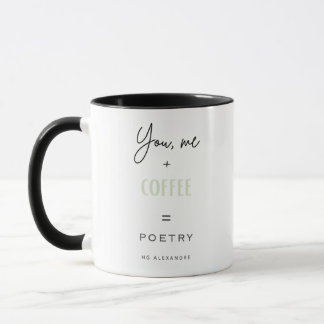 Jij, ik + koffie = poëzie mok