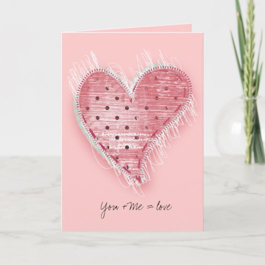 Jij + ik = liefde kaart (Voorkant)