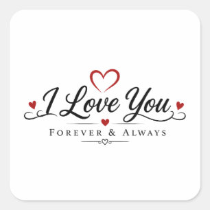 Jij & Ik Voor Altijd Vierkante Sticker