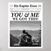 Jij & ik wij doen dit gepersonaliseerde cadeaukran poster (Voorkant)