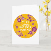 Jij is als een zuster voor mij kaart (Gele Bloem)