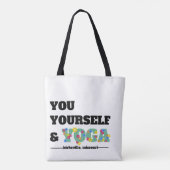 Jij, jezelf en Yoga Floral Canvas tas (Achterkant)
