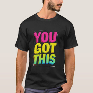 Jij KAN Dit Motiverende Typografie T-shirt