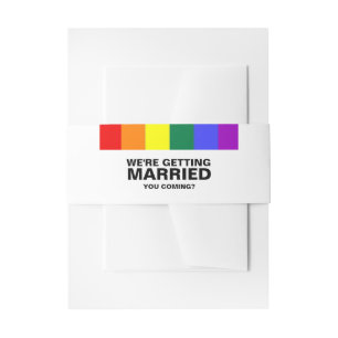Jij Komt Regenboog Gay Bruiloft Uitnodigingen Wikkel