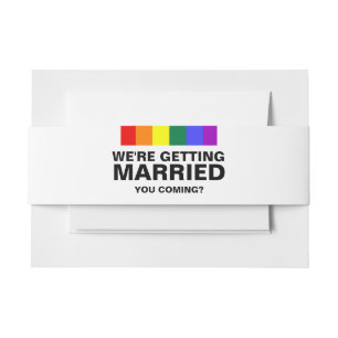 Jij Komt Regenboog Gay Bruiloft Uitnodigingen Wikkel