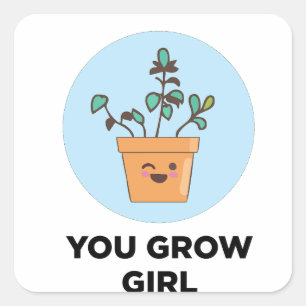 Jij kweekt Meisje Vierkante Sticker