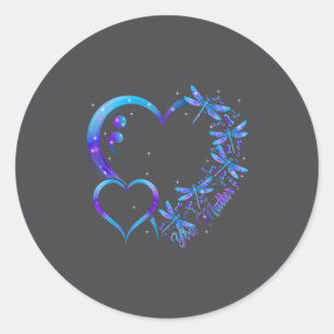 Jij Libel Zelfmoordpreventie Bewustzijn Mannen Vro Ronde Sticker