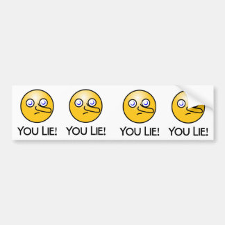 Jij Lieg Emoticon Bumpersticker