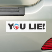 Jij liegt! bumpersticker (Op auto)