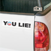 Jij liegt! bumpersticker (Op Truck)