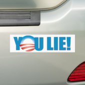 Jij liegt! bumpersticker (Op auto)
