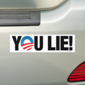 Jij liegt! Bumpersticker (Op auto)