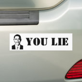 Jij liegt! (Obama) Bumpersticker (Op auto)