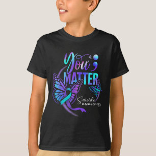 Jij Lint Vlinder Zelfmoord Bewustzijn Vrouwen Mann T-shirt