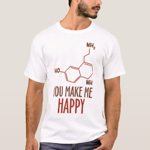 Jij Maakt Me Gelukkig Chemie Molecuul Pun Design T-shirt