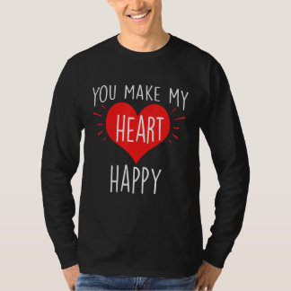 Jij maakt mijn hart blij Gelukkige Valentijn T-shirt