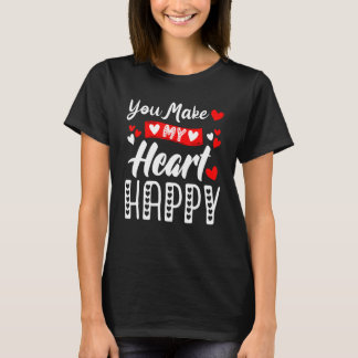 Jij maakt mijn hart blij mannen vrouwen kinderen V T-shirt