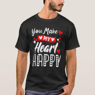 Jij maakt mijn hart blij mannen vrouwen kinderen V T-shirt