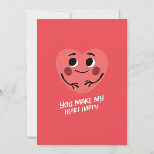 jij maakt mijn hart blij valentijn feestdagenkaart