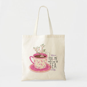 Jij mij en een kopje thee citaat tote bag