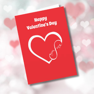 Jij Mij Oneindig Hart Foto Eenvoudige Valentijnsda Feestdagen Kaart