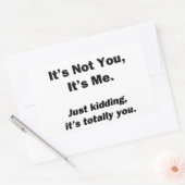 Jij niet, ik ben het. rechthoekige sticker (Envelop)