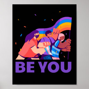 Jij ook. LGBT+Pride. Regenboogvlag Poster