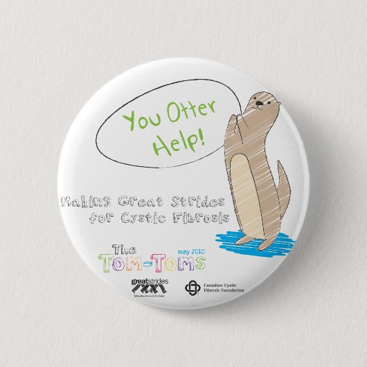 Jij Otter Help! Ronde Button 5,7 Cm (Voorkant)