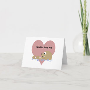 Jij Otter houdt van me Feestdagen Kaart