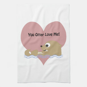 Jij Otter houdt van me Theedoek