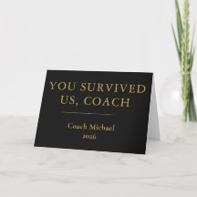 Jij overleefde ons Coach Grappige Elegante Zwarte