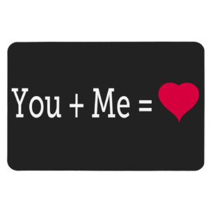 Jij plus mij staat gelijk aan hart — 4x6 Magnet Magneet