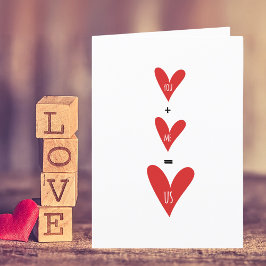 Jij Plus Mij Valentijnsdag of Elke Andere Gelegenh Feestdagen Kaart