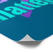 Jij Preventie Zelfmoordbewustzijn Teal Paarse Rege Poster (Hoek)