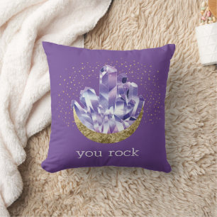 Jij Rock Amethyst Kristallen Mystieke Waterverf Kussen