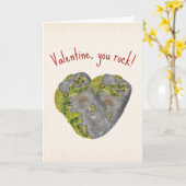 Jij Rock Hart Valentijn Kaart (Gele Bloem)