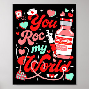 Jij Rokt Mijn Wereld Verpleegster Valentijnsdag Er Poster