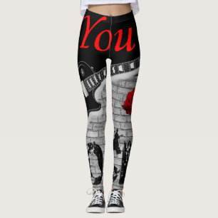 jij rookt zwarte rode leggings