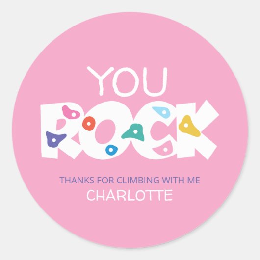 Jij rotsklimmen Dank je Sticker (Voorkant)